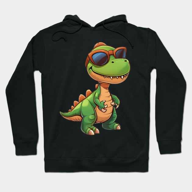 Cute Little Dinosaur Hoodie by Obotan Mmienu